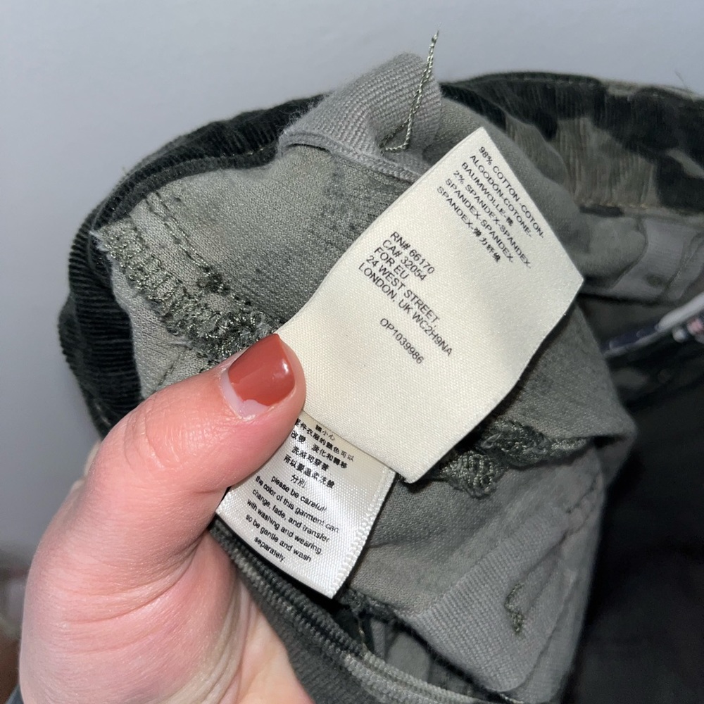 Anthropologie Pilcro & the Letterpress High Rise Camo Velvet Skinny Pants - Picture 11 of 12